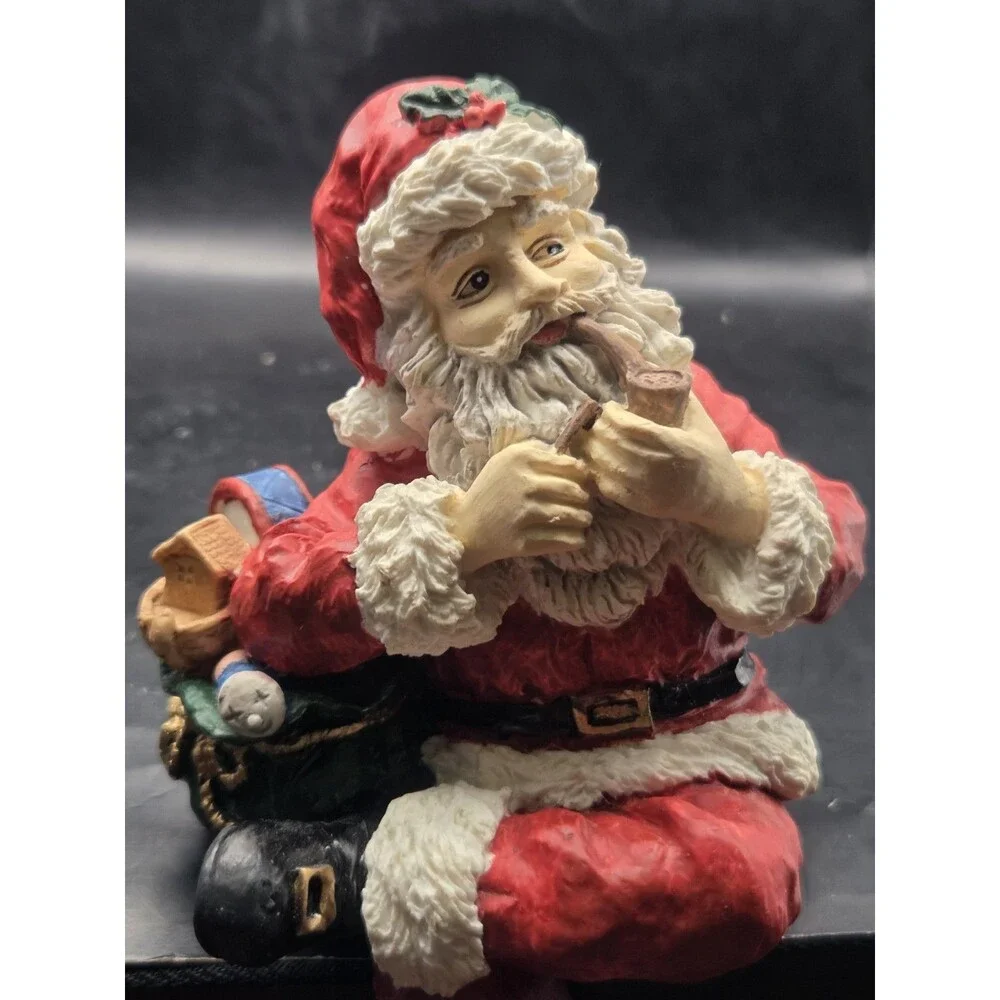 Vtg Artmark Santa Claus Leg Crossed Shelf Sitter Figurine Christmas Holiday 8